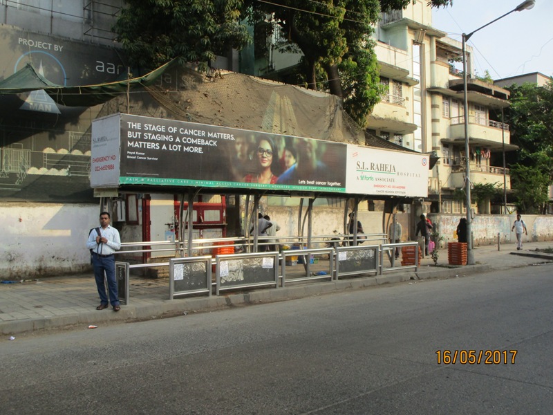 Bus Queue Shelter - B. A. Road - Gandhi Market,   Sion,   Mumbai,   Maharashtra