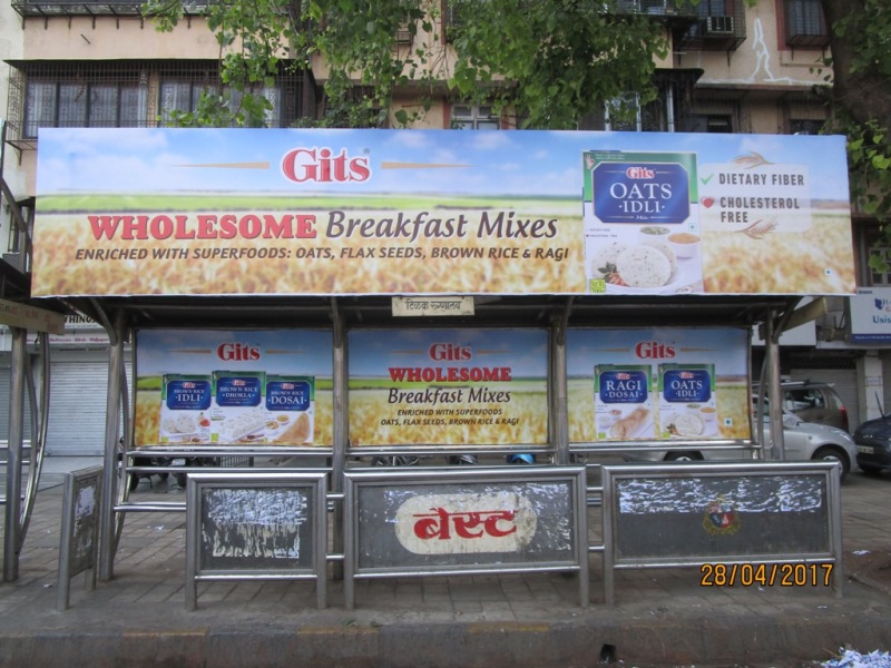 Bus Queue Shelter - B. A. Road - Tilak Hospital,   Sion,   Mumbai,   Maharashtra