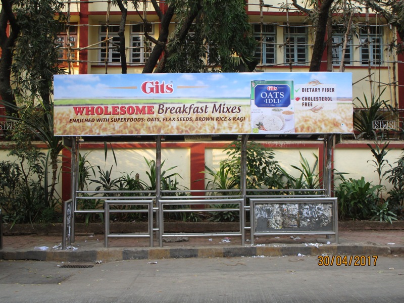 Bus Queue Shelter - Parmeshwaran Marg - SIWS College,   Wadala,   Mumbai,   Maharashtra