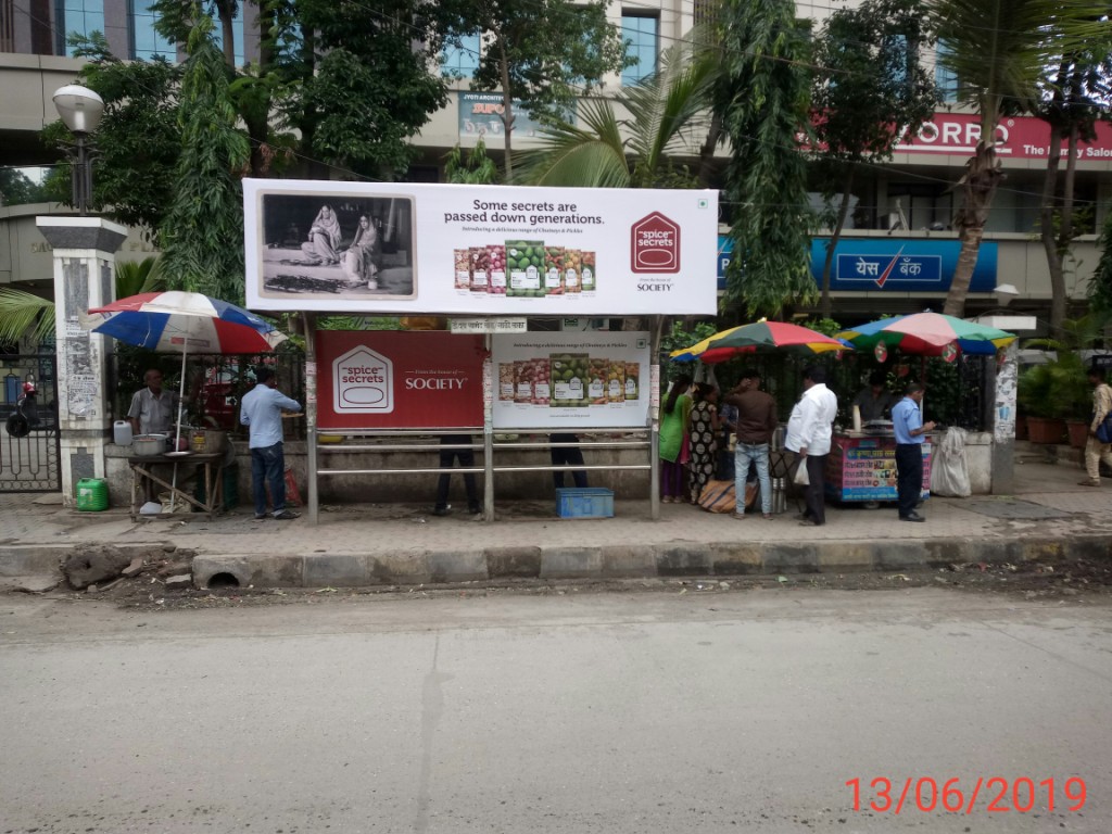 Bus Queue Shelter - Saki Naka Junction - Saki Naka,   Andheri East,   Mumbai,   Maharashtra