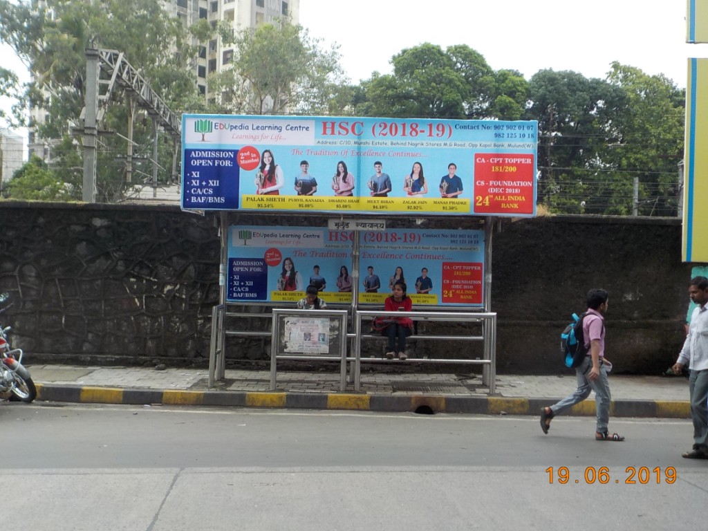 Bus Queue Shelter - Near Milund College On Station - Mulund Nyayalaya,   Mulund West,   Mumbai,   Maharashtra