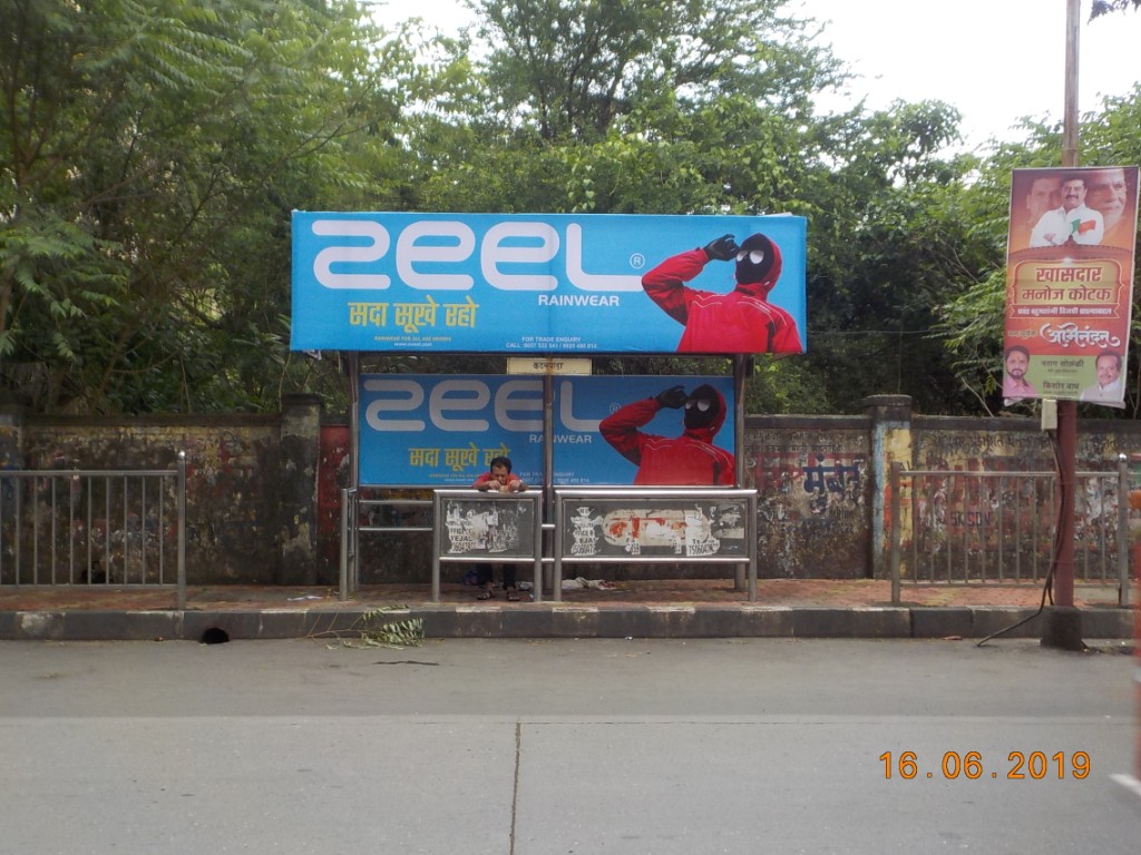 Bus Queue Shelter - Near Babubhai Jagjivandas - Kadampada,   Mulund West,   Mumbai,   Maharashtra