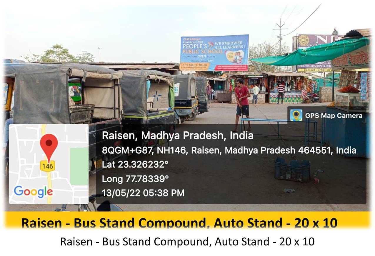 Billboard - Raisen - Bus Stand Compound,  Auto Stand,  Raisen, Madhya Pradesh