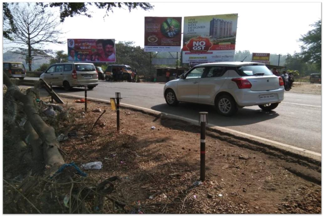 hoarding - Panjrapur Rayta Bridge - facing towards Ulhasnagar,   PANJRAPUR,   Mumbai,   Maharashtra