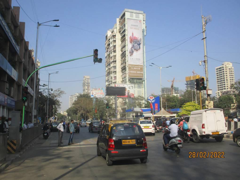 hoarding - Prabhadevi near Siddhivinayak Mandir above HP petrol Pump-E/T - near Siddhivinayak Mandir,   Prabhadevi,   Mumbai,   Maharashtra