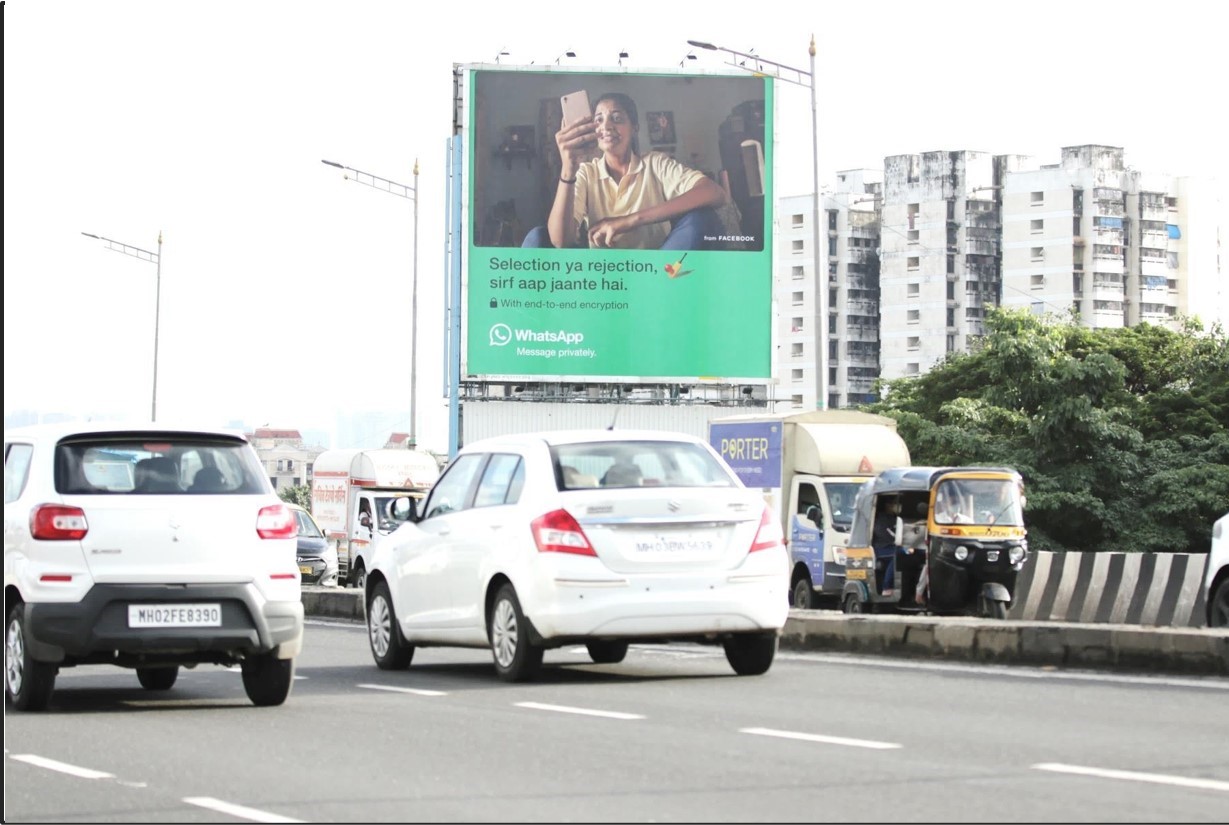 Billboard - WEH Vakola on Flyover Right Side - SV road Sealink & Causeway to Airport & Borivali,   andheri,   Mumbai,   Maharashtra