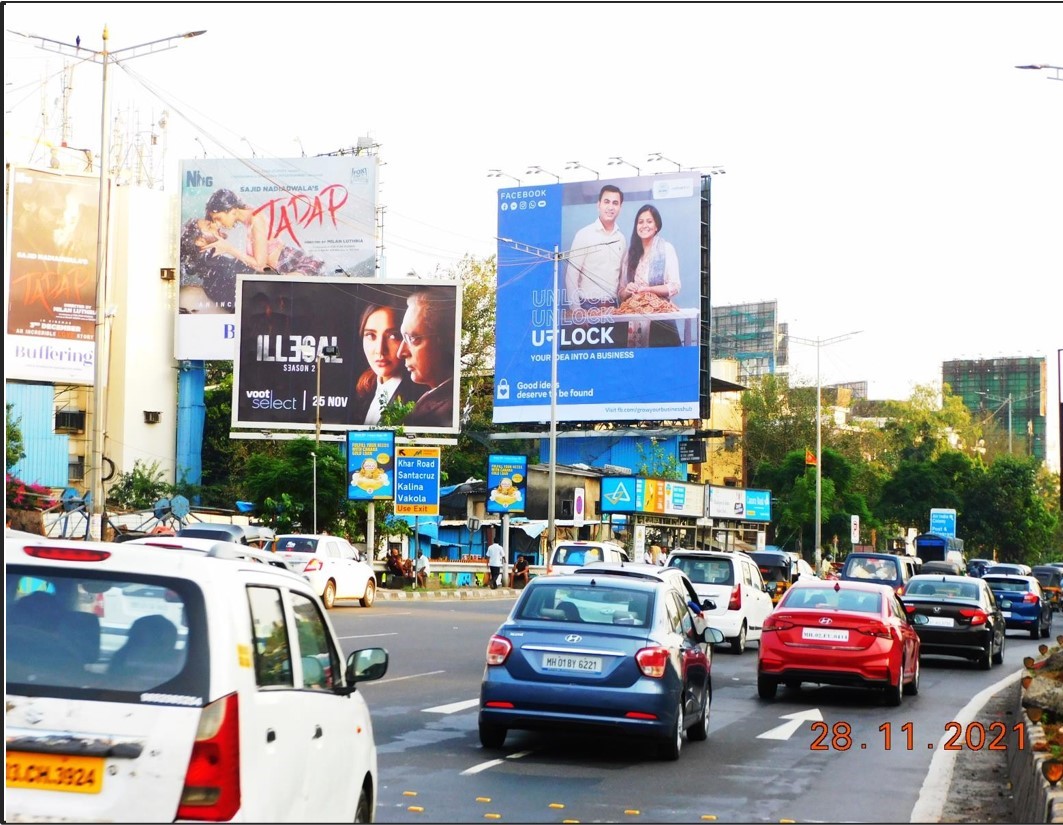 Billboard - W.E.H Vakola Flyover - Borivali & Airport to Bandra,  SV Road,  Worli Sealink and Causeway,   andheri,   Mumbai,   Maharashtra