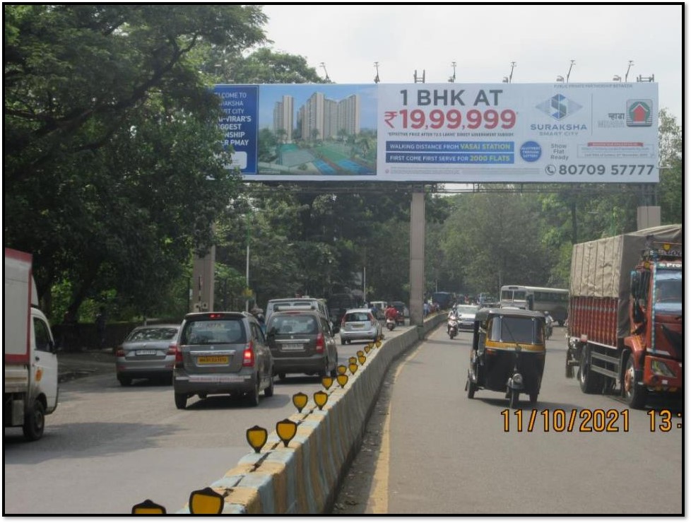 Gantry - Kalwa Junction - Facing Kalwa Flyover,   Thane,   Thane,   Maharashtra