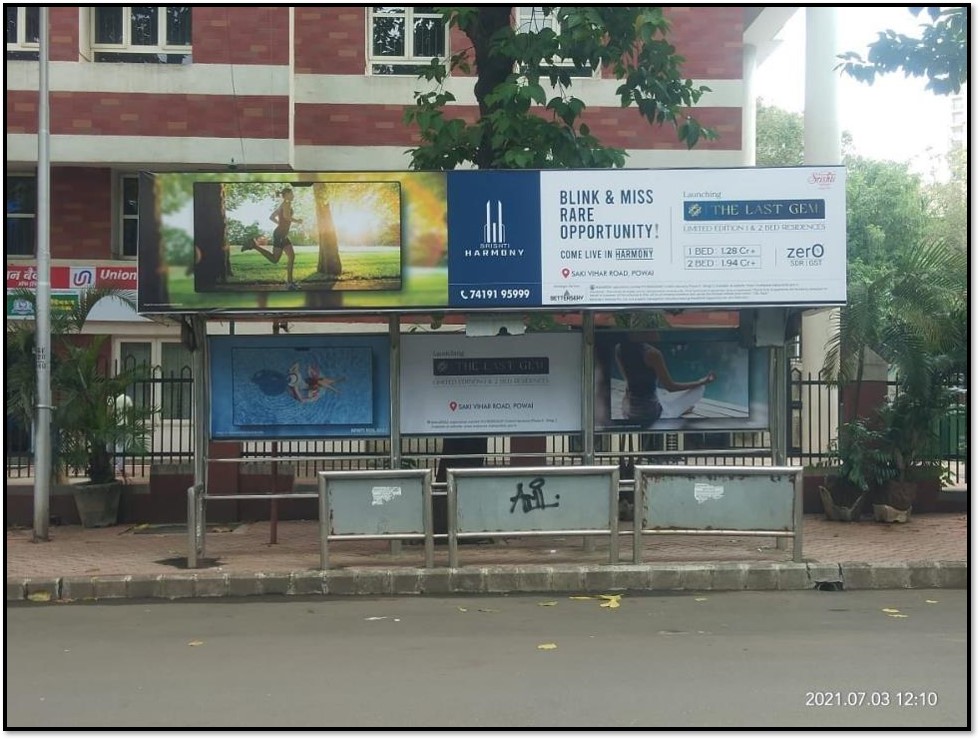 Bus Shelter - Hiranandani School - Hiranandani School,  Near Jalvayu Vihar,   Thane,   Thane,   Maharashtra