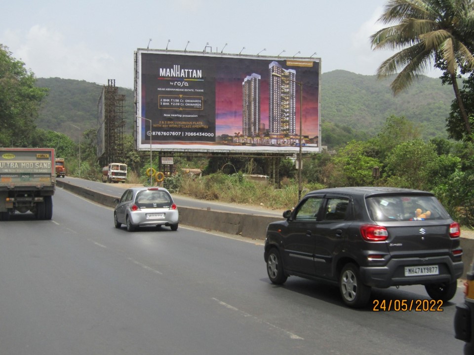 Hoarding - GB Road,  Near. Kajupada,  Fac. Borivali To Thane - GB Road,  Near. Kajupada,  Fac. Borivali To Thane,   Thane,   Thane,   Maharashtra