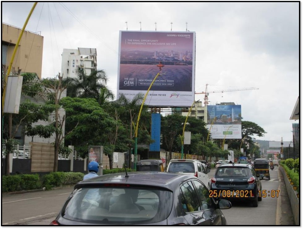 Hoarding - Pokhran Road no.1 Nr.Satkar Residency goings towards Vartak Nagar,  Near Raymond - Pokhran Road no.1 Nr.Satkar Residency goings towards Vartak Nagar,  Near Raymond,   Thane,   Thane,   Maharashtra