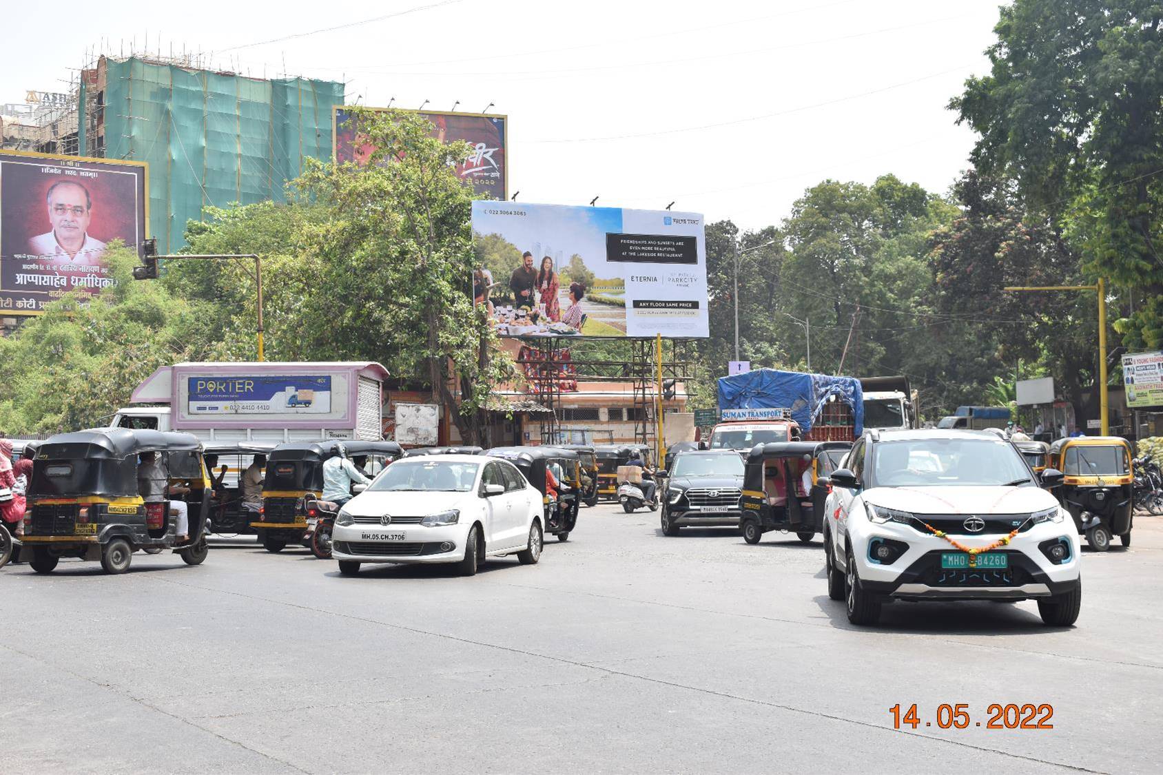 Hoarding - FTF Thane Teen Hath Naka,  Cadbury Flyover towards G B Rd,  Kolshet Rd,   Thane,   Thane,   Maharashtra