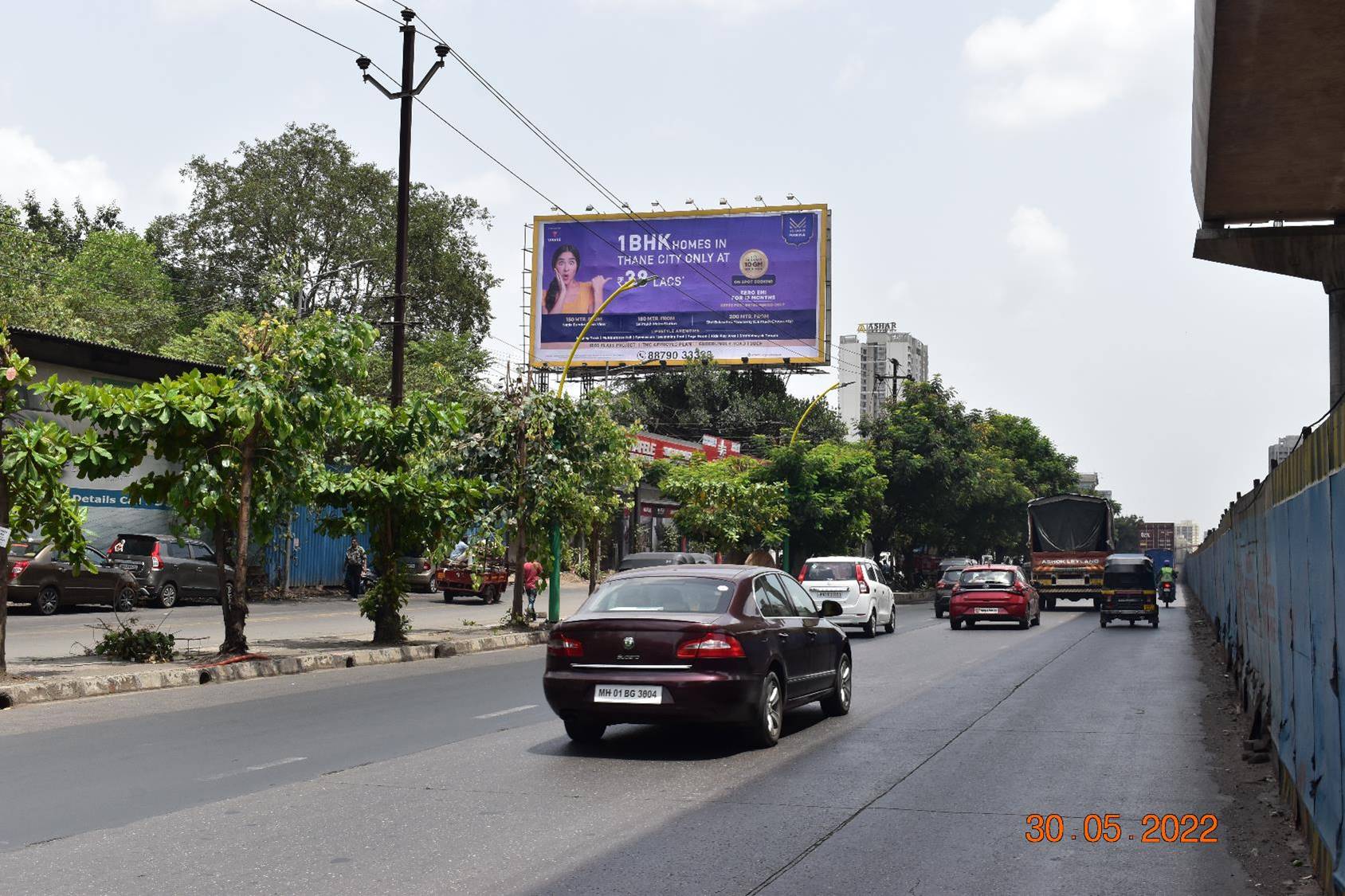 Hoarding - FTF Thane Teen Hath Naka,  Cadbury Flyover towards G B Rd,   Thane,   Thane,   Maharashtra