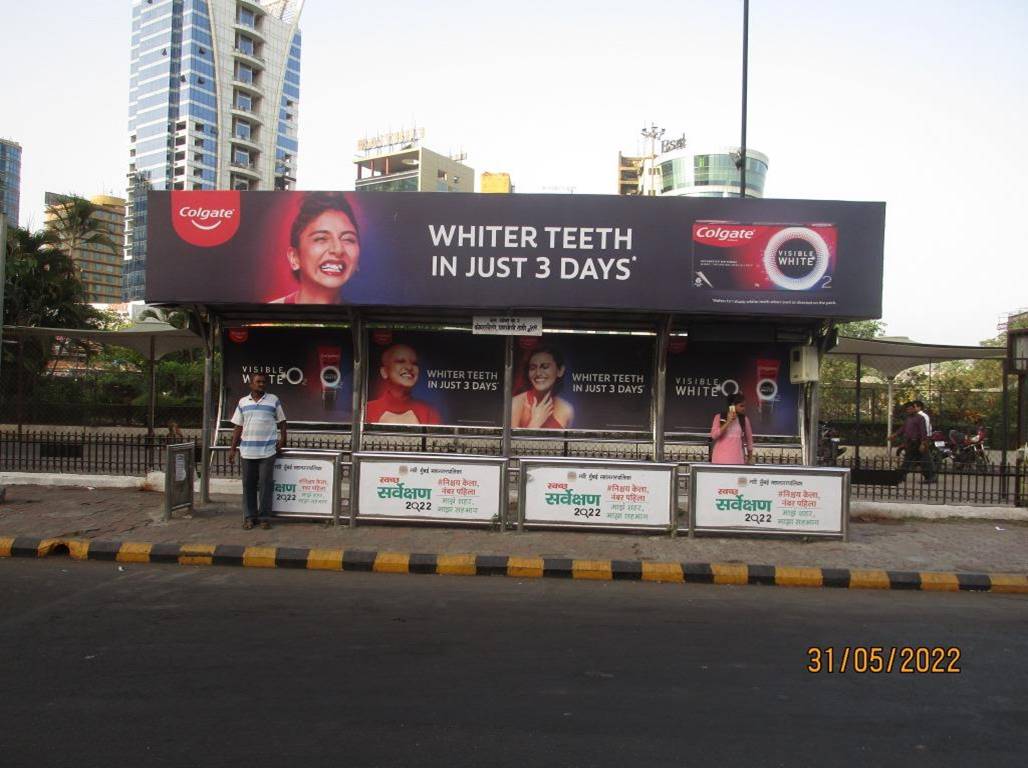 Bus Queue Shelter - Vashi Rly Stn. Bus Depot -2,   Vashi,   Navi Mumbai,   Maharashtra