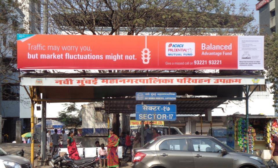 Bus Queue Shelter - Vashi Plaza Highway,   Vashi,   Navi Mumbai,   Maharashtra