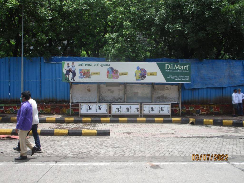 Bus Queue Shelter - Vashi O/s. Depot Opp. Aarti CHS,  Sagar Vihar to Shivaji Chowk Rd,   Vashi,   Navi Mumbai,   Maharashtra