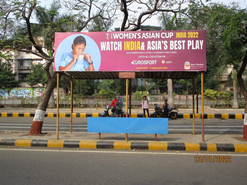 Bus Queue Shelter - Vashi Sect 03 (Vishnu Mandir),   Vashi,   Navi Mumbai,   Maharashtra