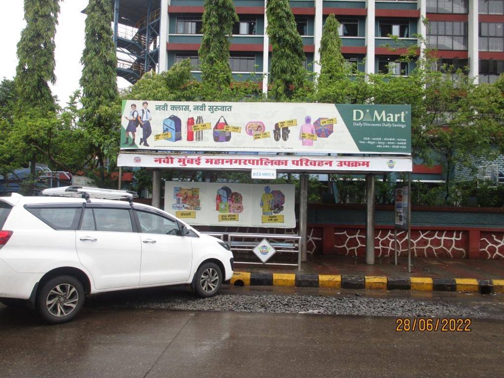 Bus Queue Shelter - Vashi Avalon School/RTO Office,   Vashi,   Navi Mumbai,   Maharashtra