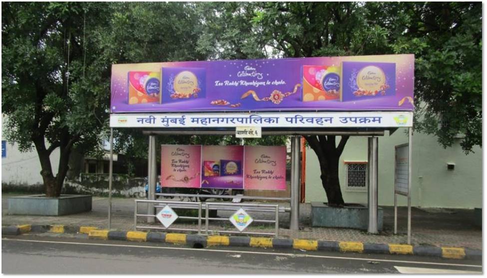 Bus Queue Shelter - Vashi Sect 6 Vashi,   Vashi,   Navi Mumbai,   Maharashtra