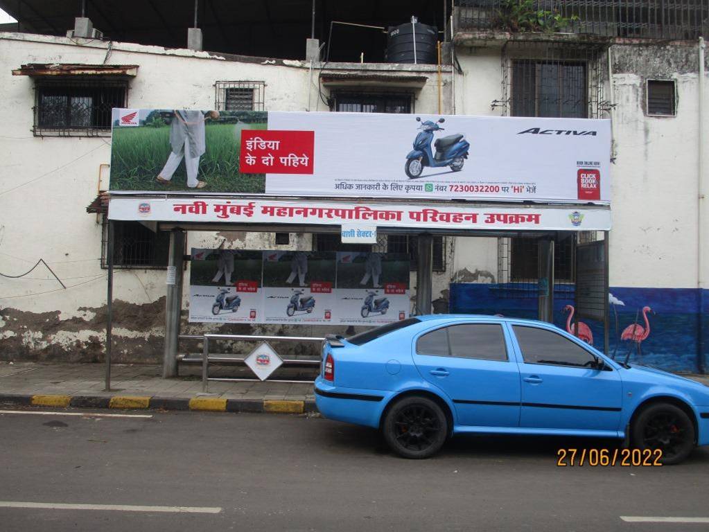 Bus Queue Shelter - Vashi Sect 8 Vashi,   Vashi,   Navi Mumbai,   Maharashtra