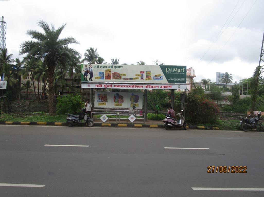 Bus Queue Shelter - Vashi Opp Citi Bank Vashi Toward Vashi to Belapur (Palm Beach Rd),   Vashi,   Navi Mumbai,   Maharashtra