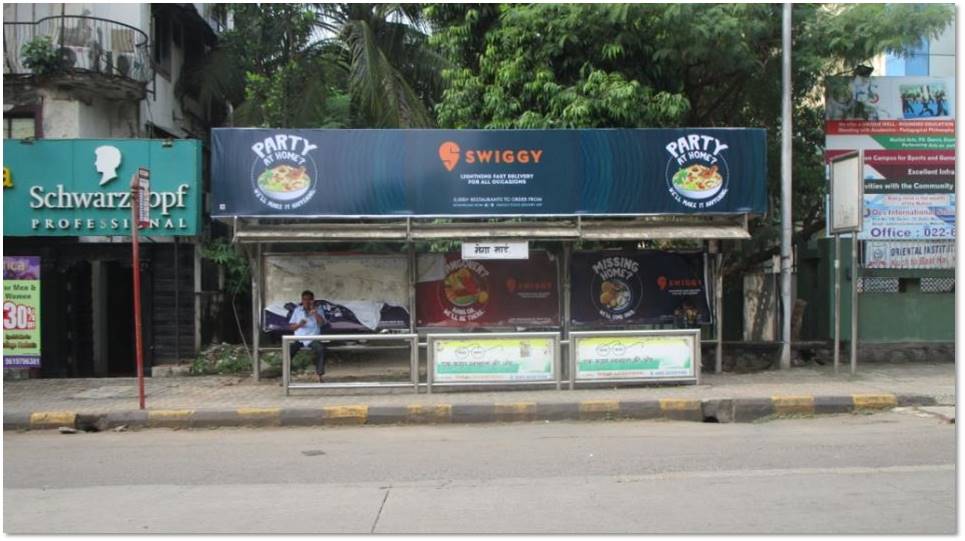 Bus Queue Shelter - KoparKhairane Mega Mart Towards Koperkhairane (Left),   Koparkhairane,   Navi Mumbai,   Maharashtra