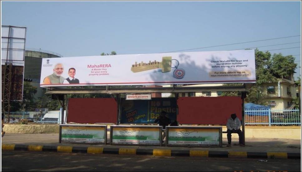 Bus Queue Shelter - Koparkhairane Bus Depot - 6,   Koparkhairane,   Navi Mumbai,   Maharashtra