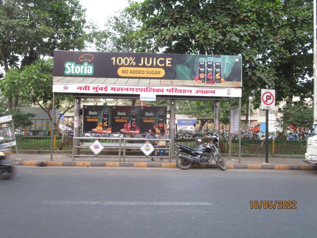 Bus Queue Shelter - Koparkhairane Railway Station Outside Stn,   Koparkhairane,   Navi Mumbai,   Maharashtra