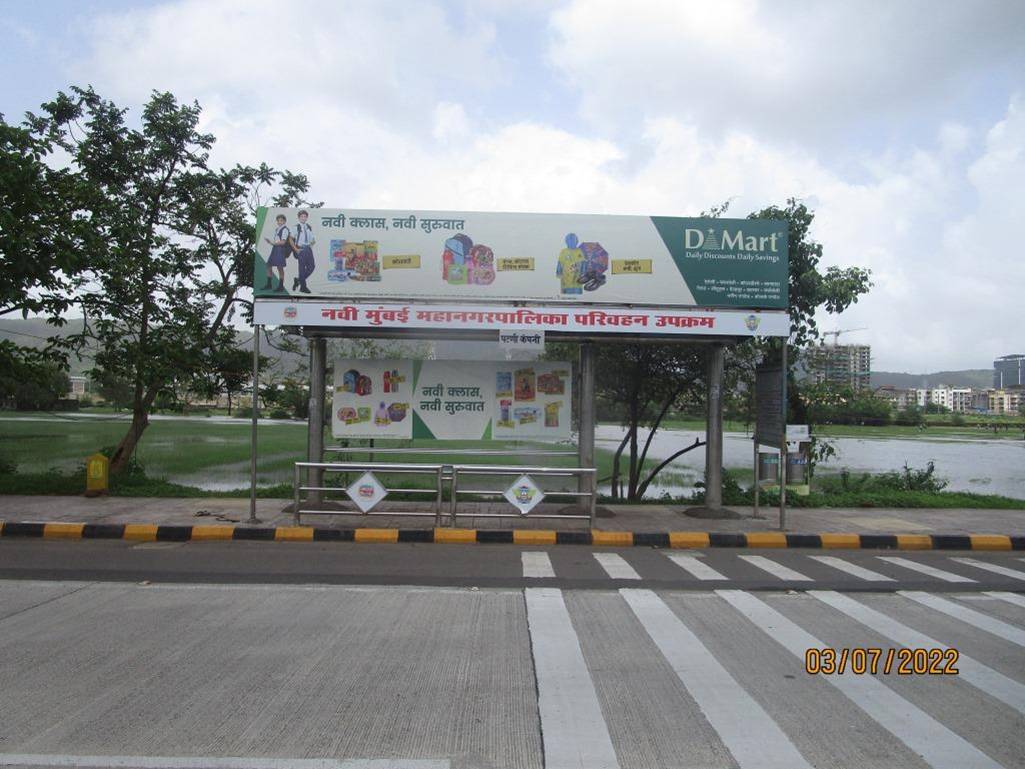 Bus Queue Shelter - Airoli,  Nr. Patni Computer,   Airoli,   Navi Mumbai,   Maharashtra