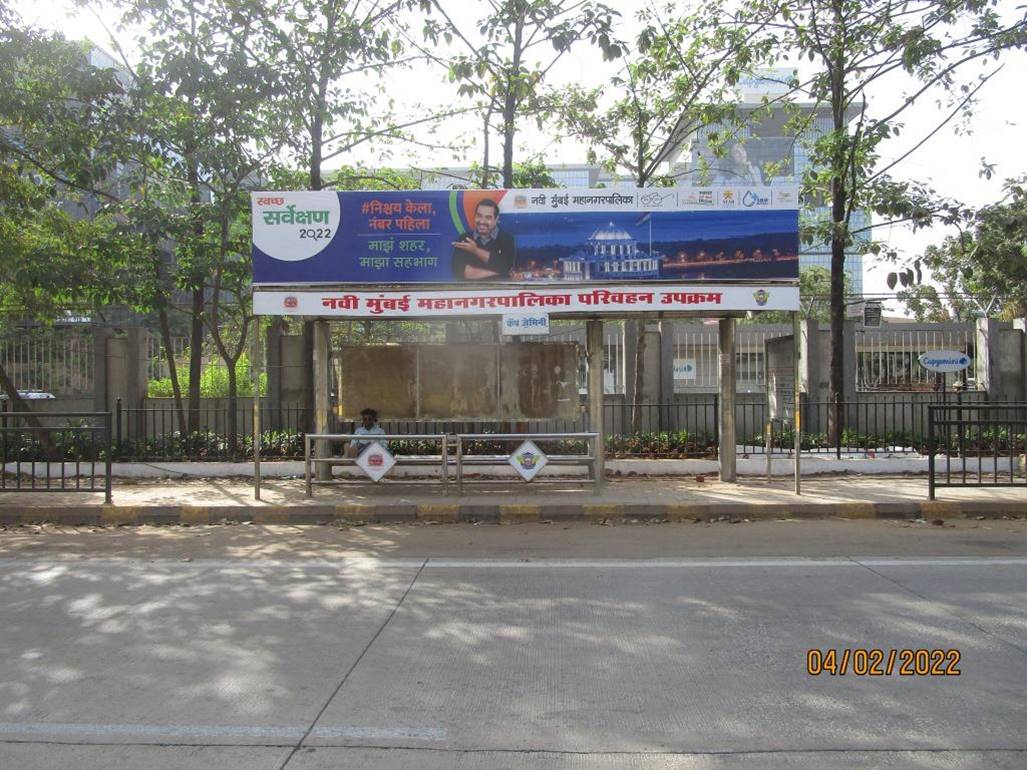 Bus Queue Shelter - Airoli Capjemini Towards Thane,   Airoli,   Navi Mumbai,   Maharashtra