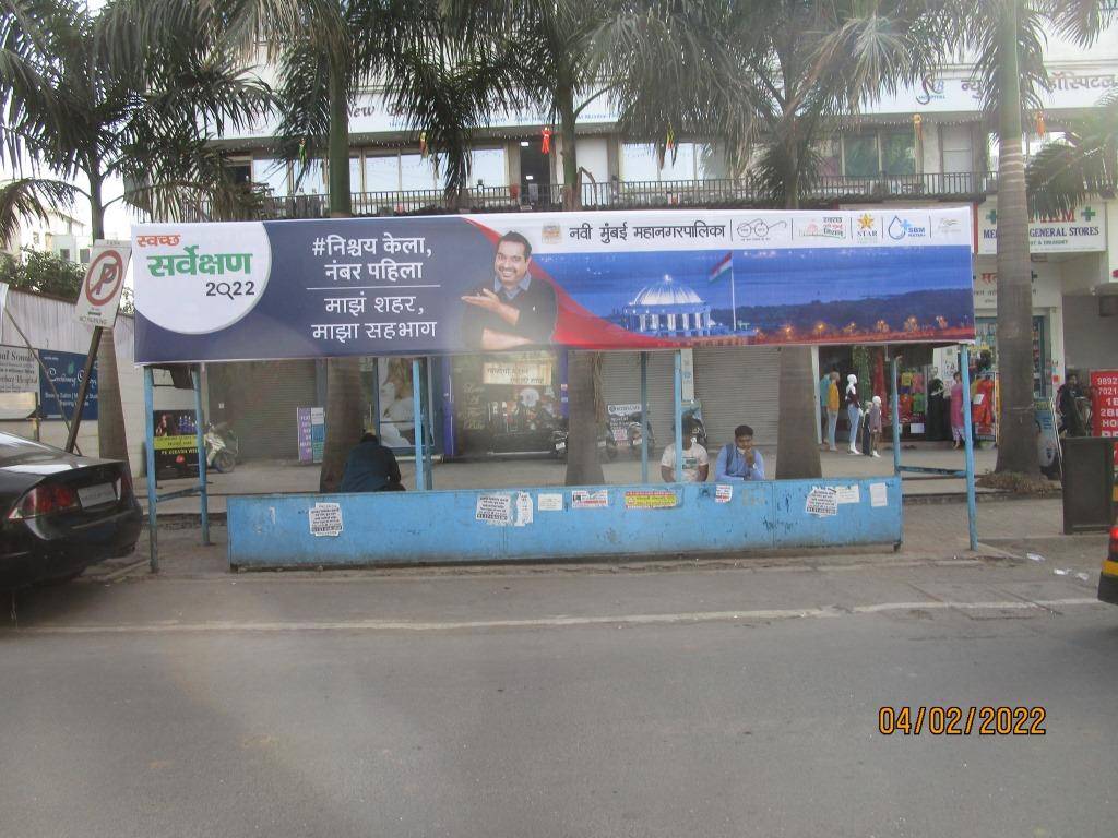 Bus Queue Shelter - Gaondevi Maidan / Airoli Gaon.,   Airoli,   Navi Mumbai,   Maharashtra