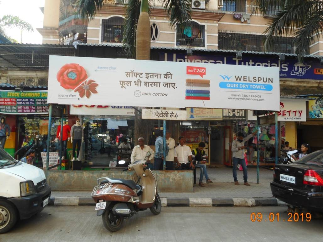 Bus Queue Shelter - Sector 8.,   Airoli,   Navi Mumbai,   Maharashtra