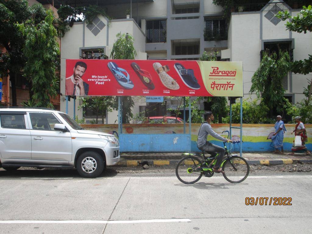 Bus Queue Shelter - Sector 4 ABHANG NIWAS,   Airoli,   Navi Mumbai,   Maharashtra