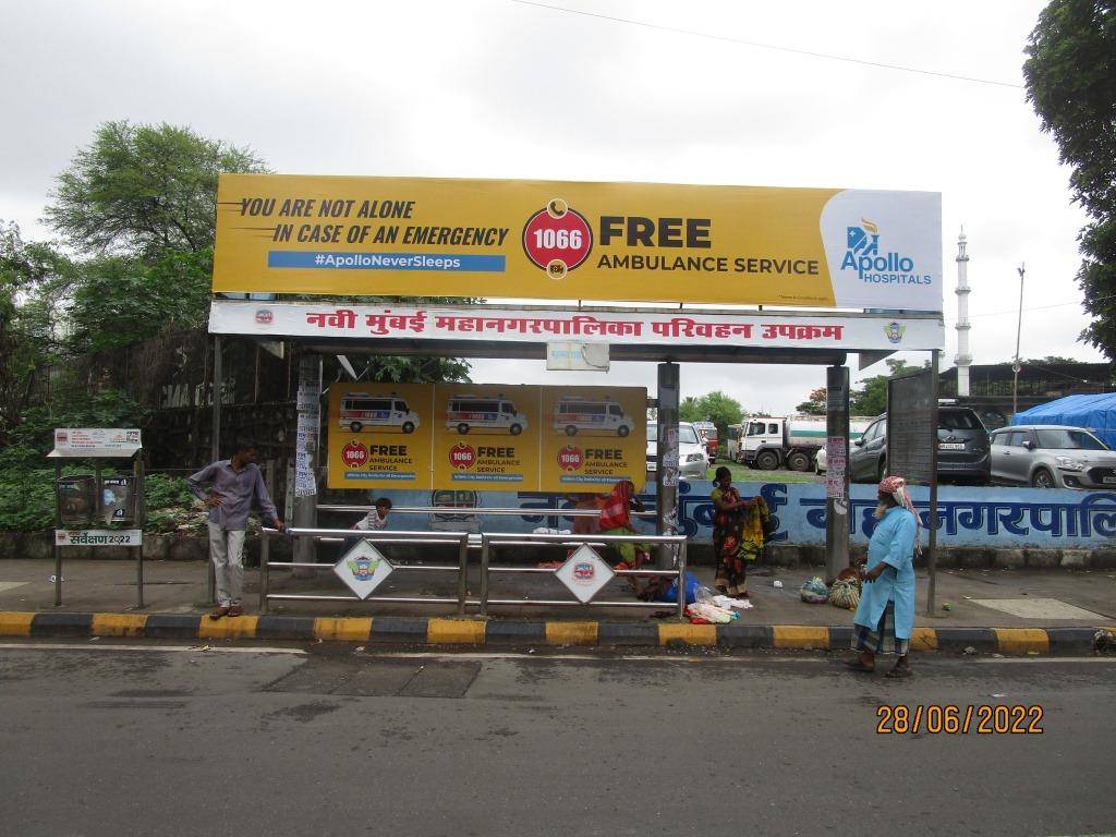 Bus Queue Shelter - Ghansoli (W) Mahape Darga Opp. Bank of Maharastra,   Ghansoli,   Navi Mumbai,   Maharashtra