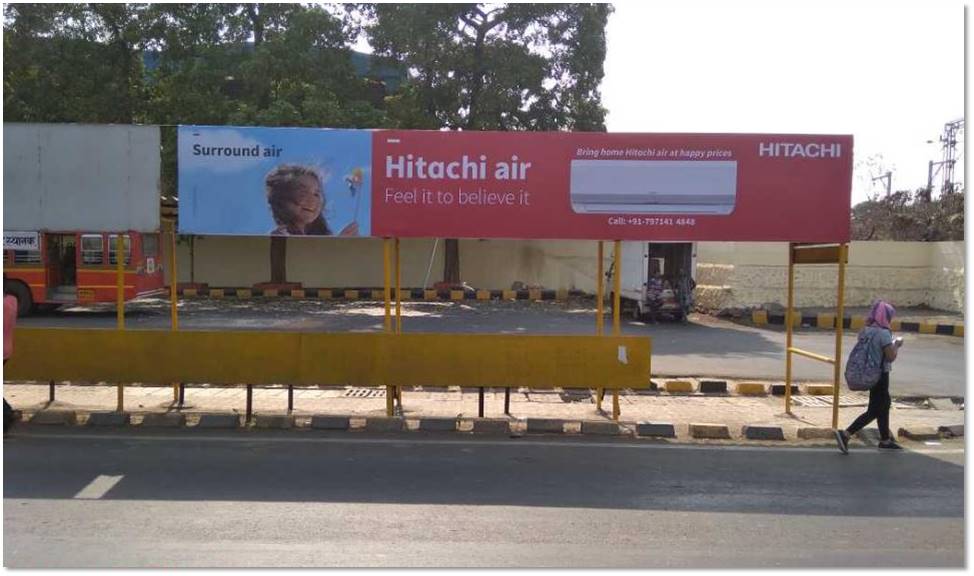 Bus Queue Shelter - Jui Nagar Rly Stn Complex Highway Side -4,   Jui Nagar,   Navi Mumbai,   Maharashtra