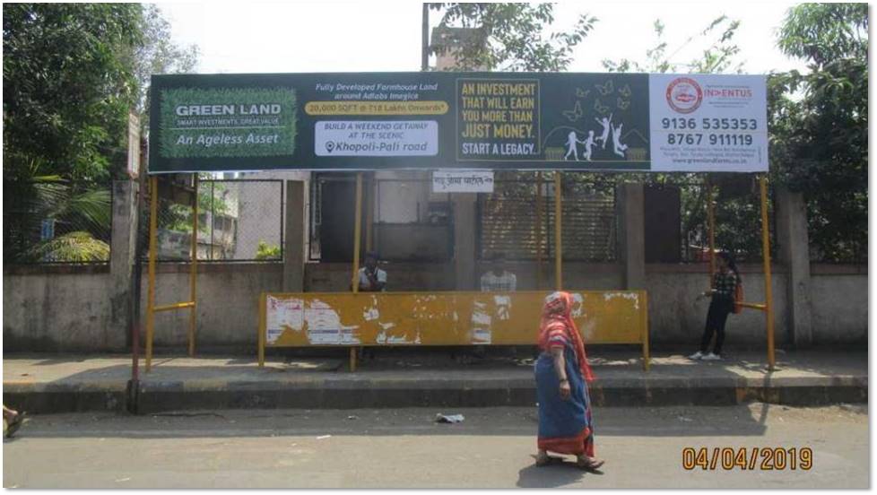 Bus Queue Shelter - Sanpada Nathu Joma Chowk Nr. Ryan School,   Sanpada,   Navi Mumbai,   Maharashtra