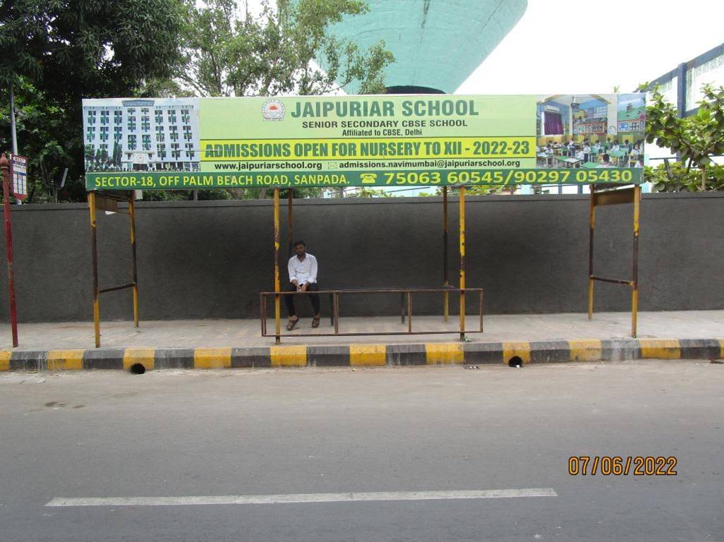 Bus Queue Shelter - Sanpada Vivekanand Sankool Sanpada,   Sanpada,   Navi Mumbai,   Maharashtra