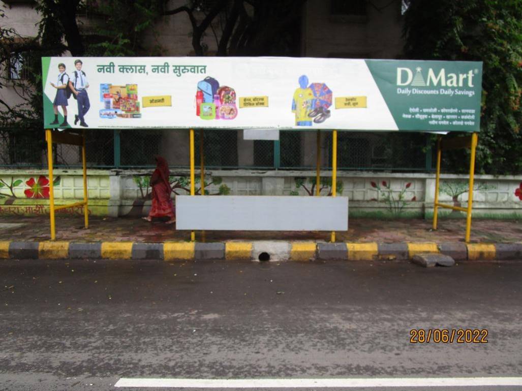 Bus Queue Shelter - Sanpada Vivekanand Sankool Sanpada,   Sanpada,   Navi Mumbai,   Maharashtra