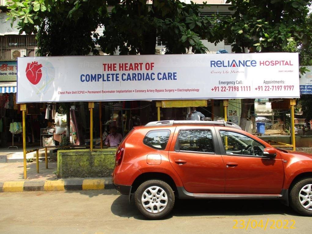 Bus Queue Shelter - Sanpada Station Inside City,   Sanpada,   Navi Mumbai,   Maharashtra