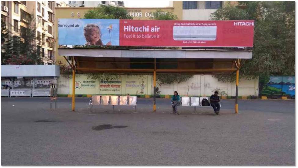 Bus Queue Shelter - Seawood Bus Depot - 1,   Seawoods,   Navi Mumbai,   Maharashtra