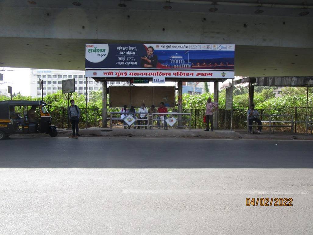 Bus Queue Shelter - CBD Belapur Highway - 2 Towards Vashi,   CBD Belapur,   Navi Mumbai,   Maharashtra