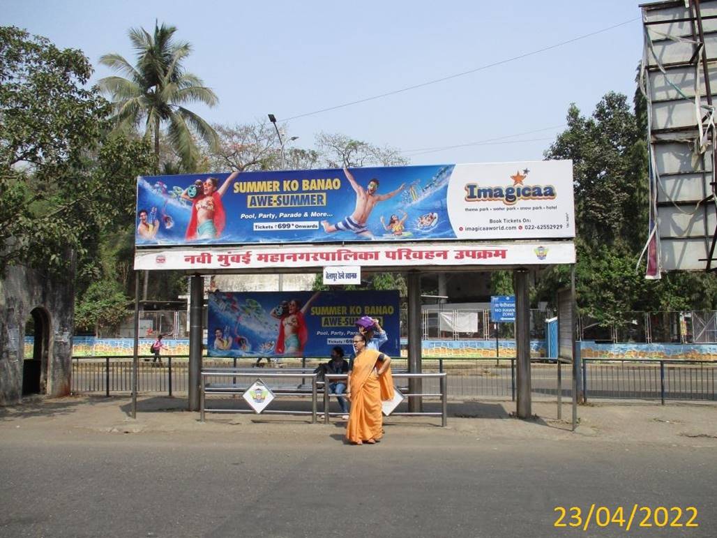Bus Queue Shelter - CBD Belapur Rly Stn Depot - 1,   CBD Belapur,   Navi Mumbai,   Maharashtra