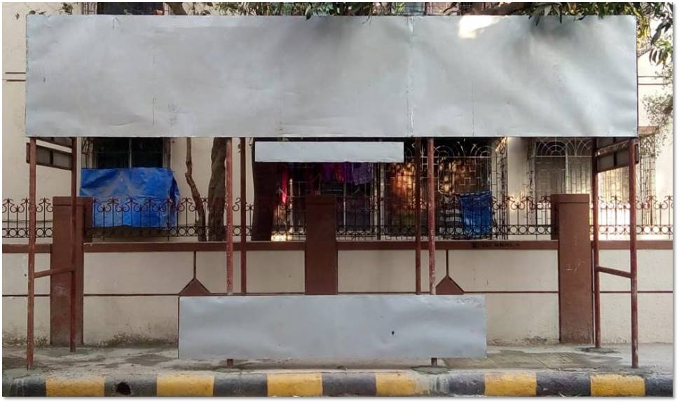 Bus Queue Shelter - CBD Belapur artist colony sector-8,   CBD Belapur,   Navi Mumbai,   Maharashtra