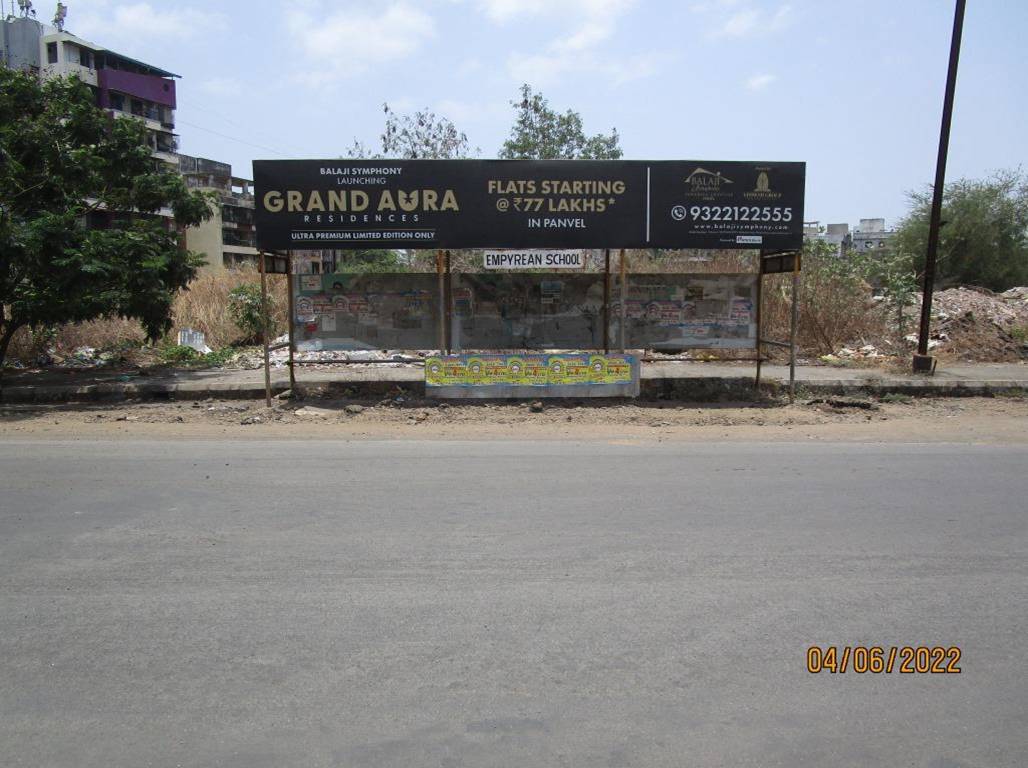 Bus Queue Shelter - Kharghar Ova Gaon (Emperiyan School),   Kharghar,   Navi Mumbai,   Maharashtra