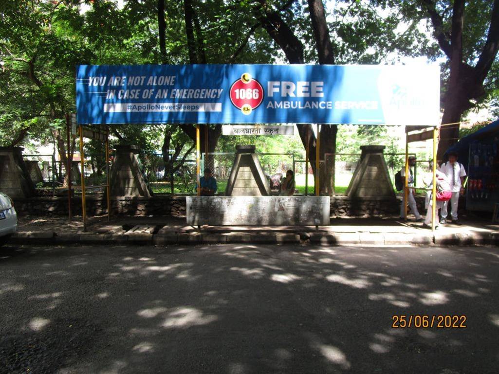 Bus Queue Shelter - Kharghar Balbharti School Kharghar,   Kharghar,   Navi Mumbai,   Maharashtra