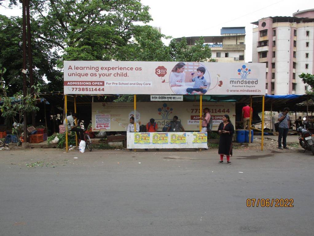 Bus Queue Shelter - Kharghar CISF Nr. City Park Kharghar Right Side from Ova Camp,   Kharghar,   Navi Mumbai,   Maharashtra