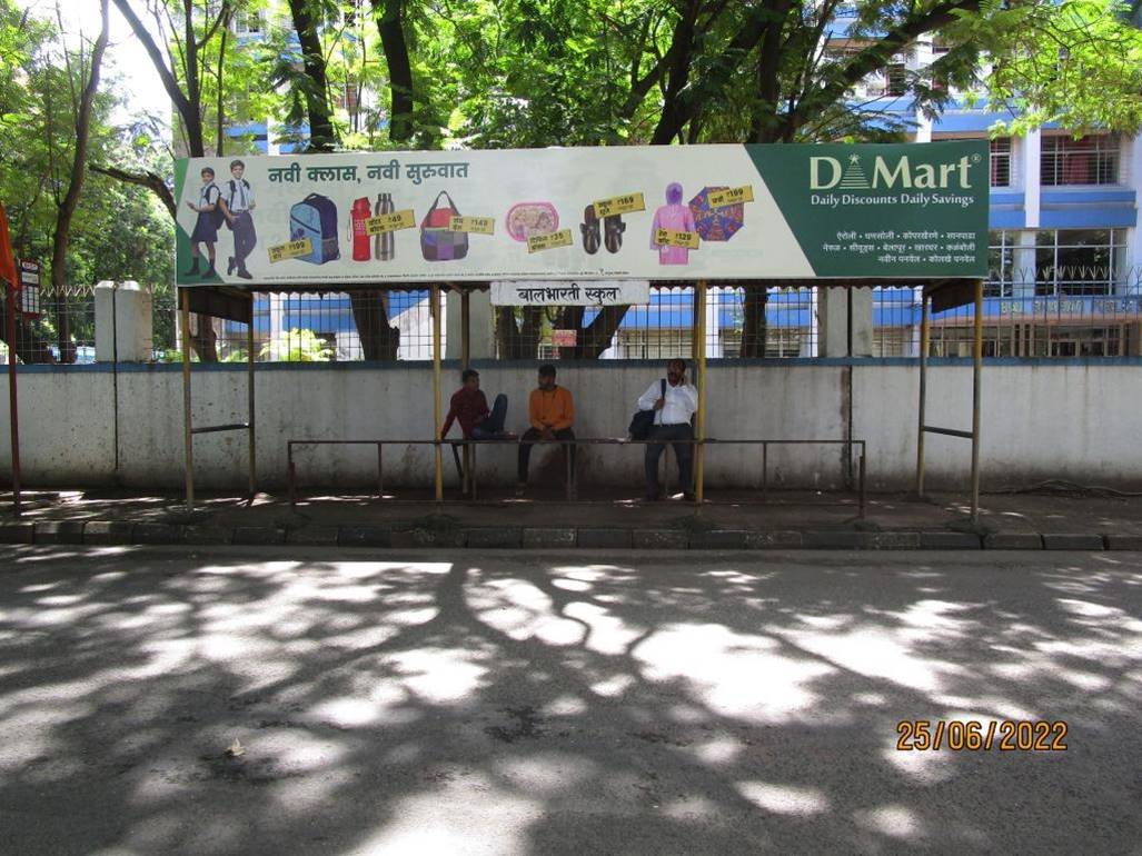 Bus Queue Shelter - Kharghar Balbharti School Kharghar,   Kharghar,   Navi Mumbai,   Maharashtra