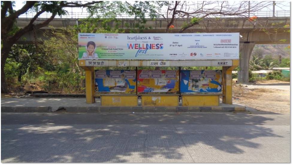 Bus Queue Shelter - Kharghar Utsav Chowk Right,   Kharghar,   Navi Mumbai,   Maharashtra