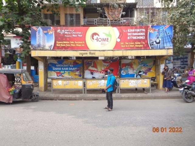 Bus Queue Shelter - Kharghar Raghunath Vihar,   Kharghar,   Navi Mumbai,   Maharashtra