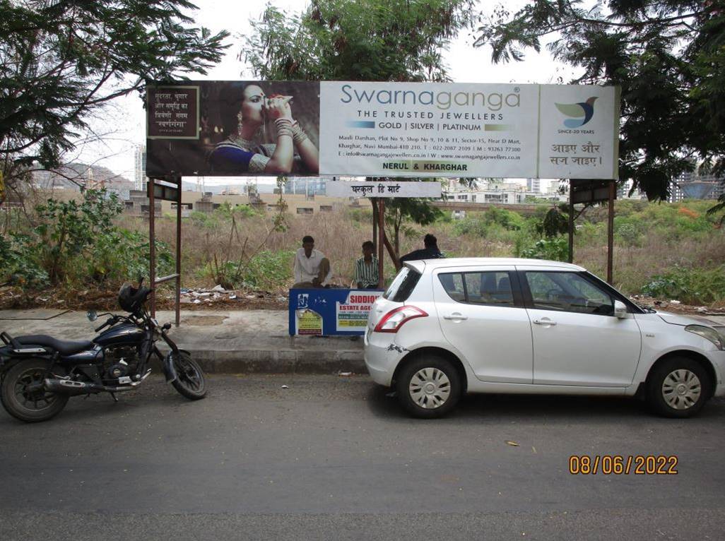 Bus Queue Shelter - Kharghar Spagethi D'Mart,   Kharghar,   Navi Mumbai,   Maharashtra